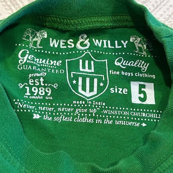 Wes & Willy Boys ‘Kung Fu Ketchup’ Green Long Sleeve Graphic Shirt - Picture 5 of 7